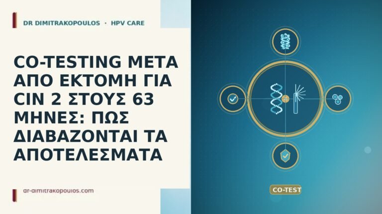 CO-TESTING ΜΕΤΑ ΑΠΟ ΕΚΤΟΜΗ ΓΙΑ CIN 2 ΣΤΟΥΣ 63 ΜΗΝΕΣ: