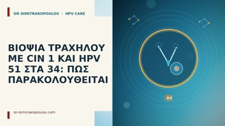 ΒΙΟΨΙΑ ΤΡΑΧΗΛΟΥ ΜΕ CIN 1 ΚΑΙ HPV 51 ΣΤΑ 34: