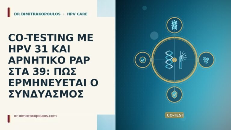 CO-TESTING ΜΕ HPV 31 ΚΑΙ ΑΡΝΗΤΙΚΟ PAP ΣΤΑ 39: ΠΩΣ