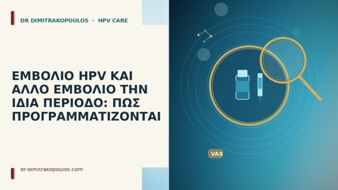 ΕΜΒΟΛΙΟ HPV ΚΑΙ ΑΛΛΟ ΕΜΒΟΛΙΟ ΤΗΝ ΙΔΙΑ ΠΕΡΙΟΔΟ: ΠΩΣ ΠΡΟΓΡΑΜΜΑΤΙΖΟΝΤΑΙ