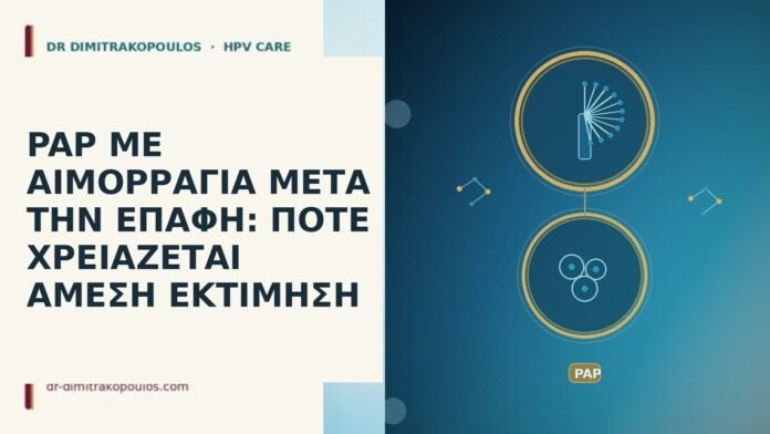 PAP ΜΕ ΑΙΜΟΡΡΑΓΙΑ ΜΕΤΑ ΤΗΝ ΕΠΑΦΗ: ΠΟΤΕ ΧΡΕΙΑΖΕΤΑΙ ΑΜΕΣΗ ΕΚΤΙΜΗΣΗ PAP ΜΕ ΑΙΜΟΡΡΑΓΙΑ ΜΕΤΑ ΤΗΝ ΕΠΑΦΗ: ΠΟΤΕ ΧΡΕΙΑΖΕΤΑΙ ΑΜΕΣΗ ΕΚΤΙΜΗΣΗ
