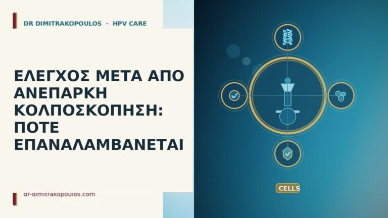 ΕΛΕΓΧΟΣ ΜΕΤΑ ΑΠΟ ΑΝΕΠΑΡΚΗ ΚΟΛΠΟΣΚΟΠΗΣΗ: ΠΟΤΕ ΕΠΑΝΑΛΑΜΒΑΝΕΤΑΙ