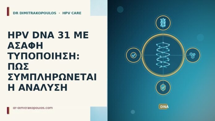 HPV DNA 31 ΜΕ ΑΣΑΦΗ ΤΥΠΟΠΟΙΗΣΗ: ΠΩΣ ΣΥΜΠΛΗΡΩΝΕΤΑΙ Η ΑΝΑΛΥΣΗ