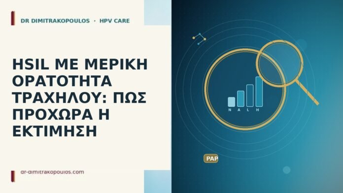 HSIL ΜΕ ΜΕΡΙΚΗ ΟΡΑΤΟΤΗΤΑ ΤΡΑΧΗΛΟΥ: ΠΩΣ ΠΡΟΧΩΡΑ Η ΕΚΤΙΜΗΣΗ HSIL ΜΕ ΜΕΡΙΚΗ ΟΡΑΤΟΤΗΤΑ ΤΡΑΧΗΛΟΥ: ΠΩΣ ΠΡΟΧΩΡΑ Η ΕΚΤΙΜΗΣΗ