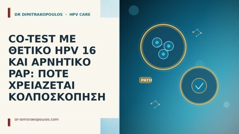 CO-TEST ΜΕ ΘΕΤΙΚΟ HPV 16 ΚΑΙ ΑΡΝΗΤΙΚΟ PAP: ΠΟΤΕ ΧΡΕΙΑΖΕΤΑΙ