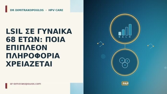 LSIL ΣΕ ΓΥΝΑΙΚΑ 68 ΕΤΩΝ: ΠΟΙΑ ΕΠΙΠΛΕΟΝ ΠΛΗΡΟΦΟΡΙΑ ΧΡΕΙΑΖΕΤΑΙ