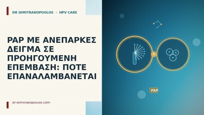 PAP ΜΕ ΑΝΕΠΑΡΚΕΣ ΔΕΙΓΜΑ ΣΕ ΠΡΟΗΓΟΥΜΕΝΗ ΕΠΕΜΒΑΣΗ: ΠΟΤΕ ΕΠΑΝΑΛΑΜΒΑΝΕΤΑΙ