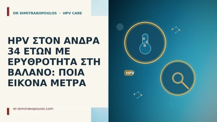 HPV ΣΤΟΝ ΑΝΔΡΑ 34 ΕΤΩΝ ΜΕ ΕΡΥΘΡΟΤΗΤΑ ΣΤΗ ΒΑΛΑΝΟ: ΠΟΙΑ