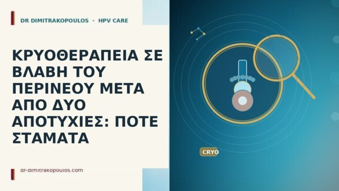 ΚΡΥΟΘΕΡΑΠΕΙΑ ΣΕ ΒΛΑΒΗ ΤΟΥ ΠΕΡΙΝΕΟΥ ΜΕΤΑ ΑΠΟ ΔΥΟ ΑΠΟΤΥΧΙΕΣ: ΠΟΤΕ