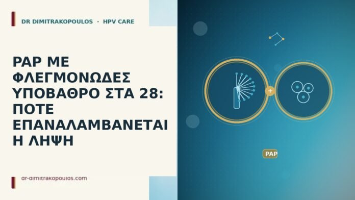 PAP ΜΕ ΦΛΕΓΜΟΝΩΔΕΣ ΥΠΟΒΑΘΡΟ ΣΤΑ 28: ΠΟΤΕ ΕΠΑΝΑΛΑΜΒΑΝΕΤΑΙ Η ΛΗΨΗ PAP ΜΕ ΦΛΕΓΜΟΝΩΔΕΣ ΥΠΟΒΑΘΡΟ ΣΤΑ 28: ΠΟΤΕ ΕΠΑΝΑΛΑΜΒΑΝΕΤΑΙ Η ΛΗΨΗ