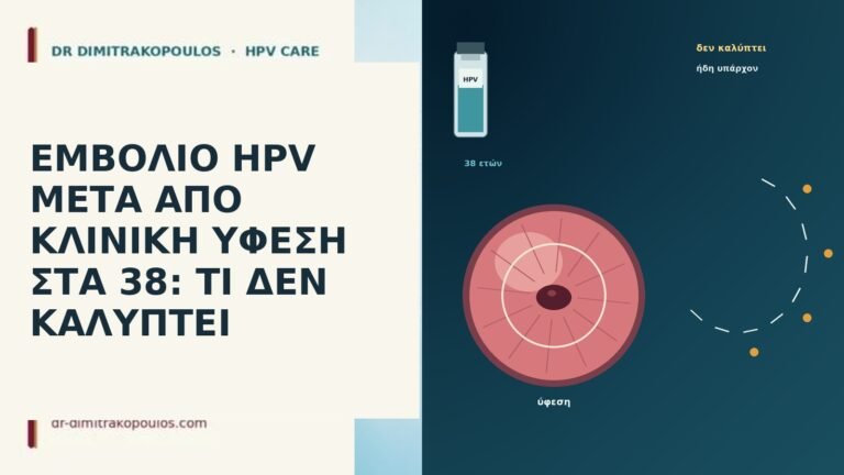 ΕΜΒΟΛΙΟ HPV ΜΕΤΑ ΑΠΟ ΚΛΙΝΙΚΗ ΥΦΕΣΗ ΣΤΑ 38: ΤΙ ΔΕΝ