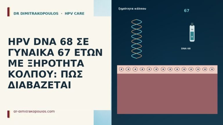 HPV DNA 68 ΣΕ ΓΥΝΑΙΚΑ 67 ΕΤΩΝ ΜΕ ΞΗΡΟΤΗΤΑ ΚΟΛΠΟΥ: