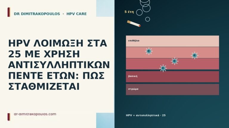 HPV ΛΟΙΜΩΞΗ ΣΤΑ 25 ΜΕ ΧΡΗΣΗ ΑΝΤΙΣΥΛΛΗΠΤΙΚΩΝ ΠΕΝΤΕ ΕΤΩΝ: ΠΩΣ