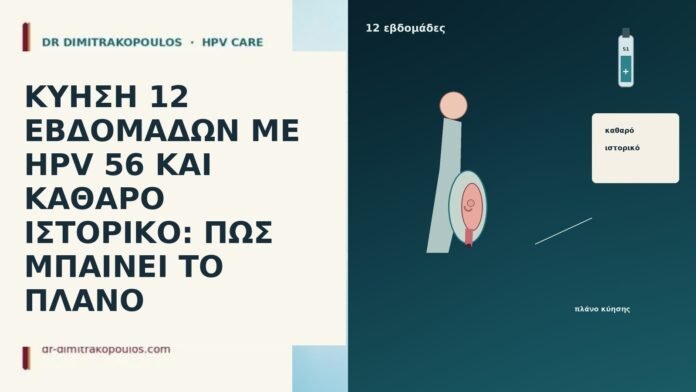 ΚΥΗΣΗ 12 ΕΒΔΟΜΑΔΩΝ ΜΕ HPV 56 ΚΑΙ ΚΑΘΑΡΟ ΙΣΤΟΡΙΚΟ: ΠΩΣ ΜΠΑΙΝΕΙ ΤΟ ΠΛΑΝΟ ΚΥΗΣΗ 12 ΕΒΔΟΜΑΔΩΝ ΜΕ HPV 56 ΚΑΙ ΚΑΘΑΡΟ ΙΣΤΟΡΙΚΟ: ΠΩΣ