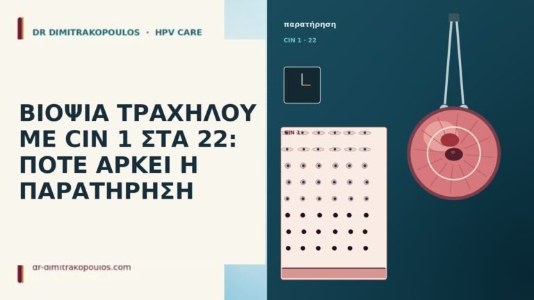 ΒΙΟΨΙΑ ΤΡΑΧΗΛΟΥ ΜΕ CIN 1 ΣΤΑ 22: ΠΟΤΕ ΑΡΚΕΙ Η