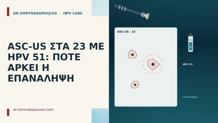 ASC-US ΣΤΑ 23 ΜΕ HPV 51: ΠΟΤΕ ΑΡΚΕΙ Η ΕΠΑΝΑΛΗΨΗ