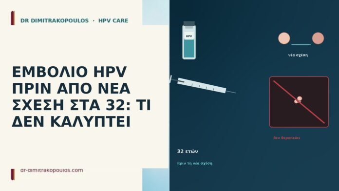 ΕΜΒΟΛΙΟ HPV ΠΡΙΝ ΑΠΟ ΝΕΑ ΣΧΕΣΗ ΣΤΑ 32: ΤΙ ΔΕΝ