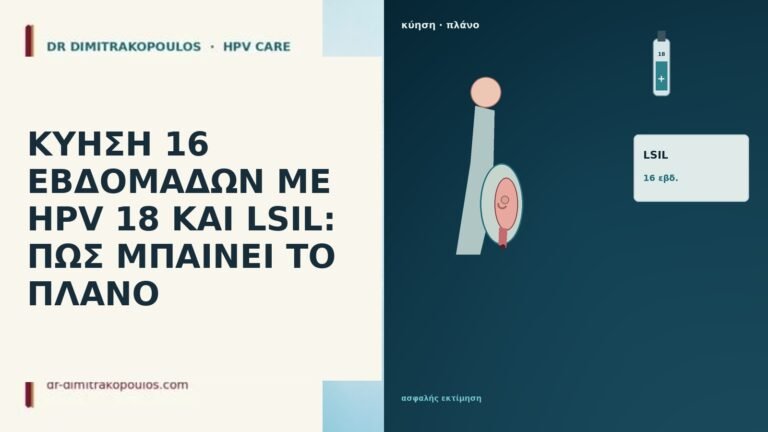 ΚΥΗΣΗ 16 ΕΒΔΟΜΑΔΩΝ ΜΕ HPV 18 ΚΑΙ LSIL: ΠΩΣ ΜΠΑΙΝΕΙ