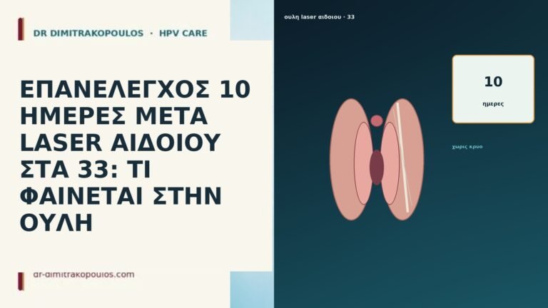 ΕΠΑΝΕΛΕΓΧΟΣ 10 ΗΜΕΡΕΣ ΜΕΤΑ LASER ΑΙΔΟΙΟΥ ΣΤΑ 33: ΤΙ ΦΑΙΝΕΤΑΙ