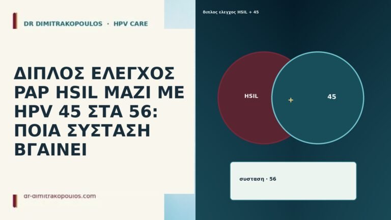 ΔΙΠΛΟΣ ΕΛΕΓΧΟΣ PAP HSIL ΜΑΖΙ ΜΕ HPV 45 ΣΤΑ 56:
