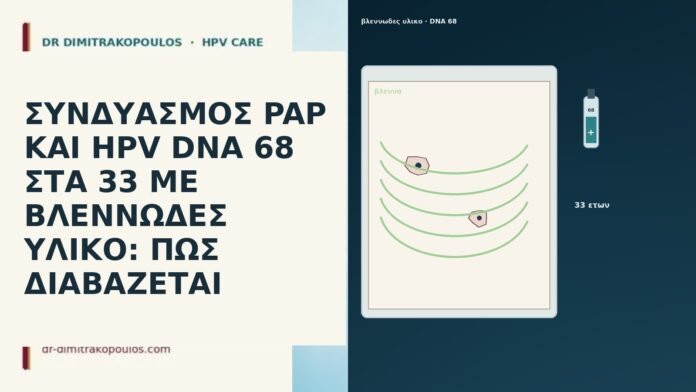 ΣΥΝΔΥΑΣΜΟΣ PAP ΚΑΙ HPV DNA 68 ΣΤΑ 33 ΜΕ ΒΛΕΝΝΩΔΕΣ