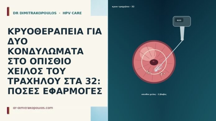 ΚΡΥΟΘΕΡΑΠΕΙΑ ΓΙΑ ΔΥΟ ΚΟΝΔΥΛΩΜΑΤΑ ΣΤΟ ΟΠΙΣΘΙΟ ΧΕΙΛΟΣ ΤΟΥ ΤΡΑΧΗΛΟΥ ΣΤΑ