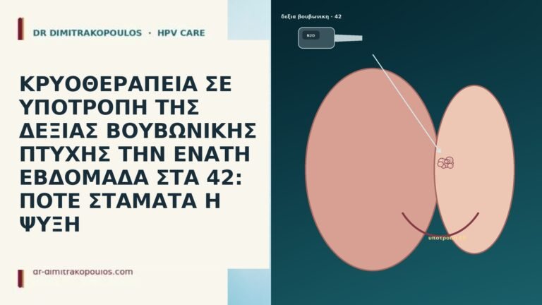 ΚΡΥΟΘΕΡΑΠΕΙΑ ΣΕ ΥΠΟΤΡΟΠΗ ΤΗΣ ΔΕΞΙΑΣ ΒΟΥΒΩΝΙΚΗΣ ΠΤΥΧΗΣ ΤΗΝ ΕΝΑΤΗ ΕΒΔΟΜΑΔΑ