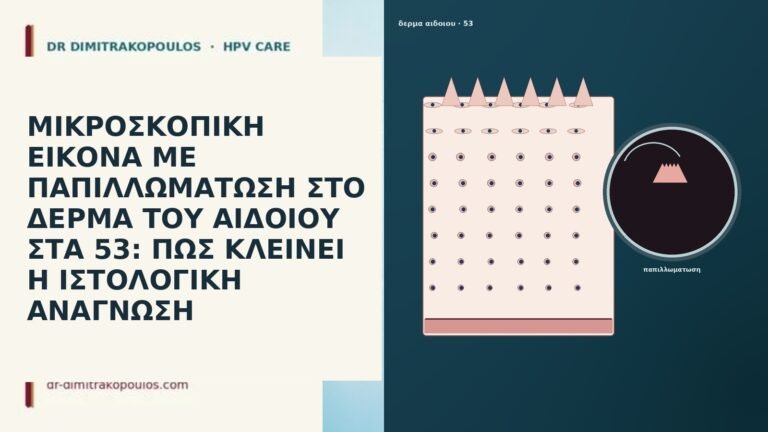ΜΙΚΡΟΣΚΟΠΙΚΗ ΕΙΚΟΝΑ ΜΕ ΠΑΠΙΛΛΩΜΑΤΩΣΗ ΣΤΟ ΔΕΡΜΑ ΤΟΥ ΑΙΔΟΙΟΥ ΣΤΑ 53: