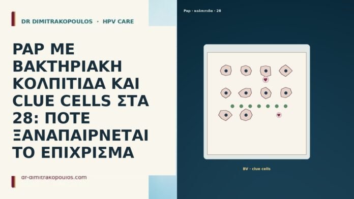 PAP ΜΕ ΒΑΚΤΗΡΙΑΚΗ ΚΟΛΠΙΤΙΔΑ ΚΑΙ CLUE CELLS ΣΤΑ 28: ΠΟΤΕ