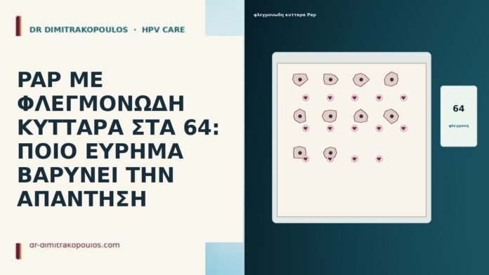 PAP ΜΕ ΦΛΕΓΜΟΝΩΔΗ ΚΥΤΤΑΡΑ ΣΤΑ 64: ΠΟΙΟ ΕΥΡΗΜΑ ΒΑΡΥΝΕΙ ΤΗΝ