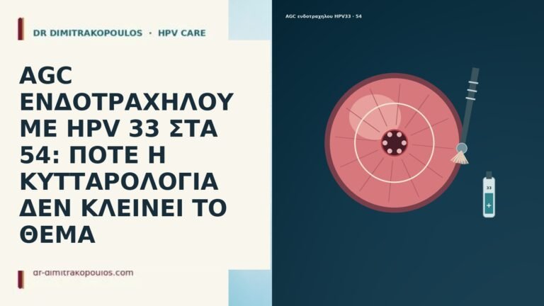 AGC ΕΝΔΟΤΡΑΧΗΛΟΥ ΜΕ HPV 33 ΣΤΑ 54: ΠΟΤΕ Η ΚΥΤΤΑΡΟΛΟΓΙΑ