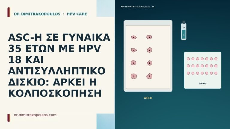 ASC-H ΣΕ ΓΥΝΑΙΚΑ 35 ΕΤΩΝ ΜΕ HPV 18 ΚΑΙ ΑΝΤΙΣΥΛΛΗΠΤΙΚΟ