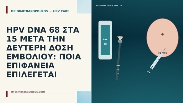 HPV DNA 68 ΣΤΑ 15 ΜΕΤΑ ΤΗΝ ΔΕΥΤΕΡΗ ΔΟΣΗ ΕΜΒΟΛΙΟΥ: ΠΟΙΑ ΕΠΙΦΑΝΕΙΑ ΕΠΙΛΕΓΕΤΑΙ HPV DNA 68 ΣΤΑ 15 ΜΕΤΑ ΤΗΝ ΔΕΥΤΕΡΗ ΔΟΣΗ ΕΜΒΟΛΙΟΥ:
