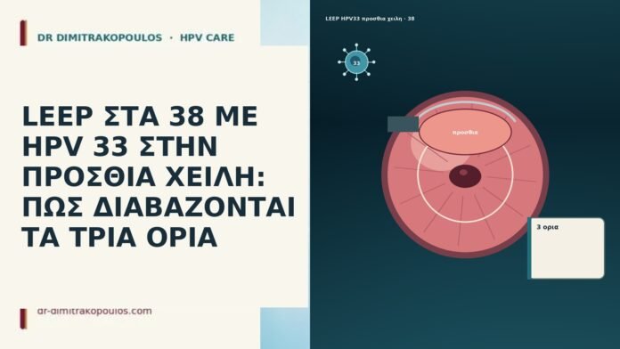 LEEP ΣΤΑ 38 ΜΕ HPV 33 ΣΤΗΝ ΠΡΟΣΘΙΑ ΧΕΙΛΗ: ΠΩΣ