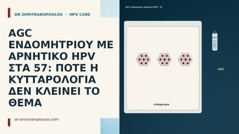 AGC ΕΝΔΟΜΗΤΡΙΟΥ ΜΕ ΑΡΝΗΤΙΚΟ HPV ΣΤΑ 57: ΠΟΤΕ Η ΚΥΤΤΑΡΟΛΟΓΙΑ