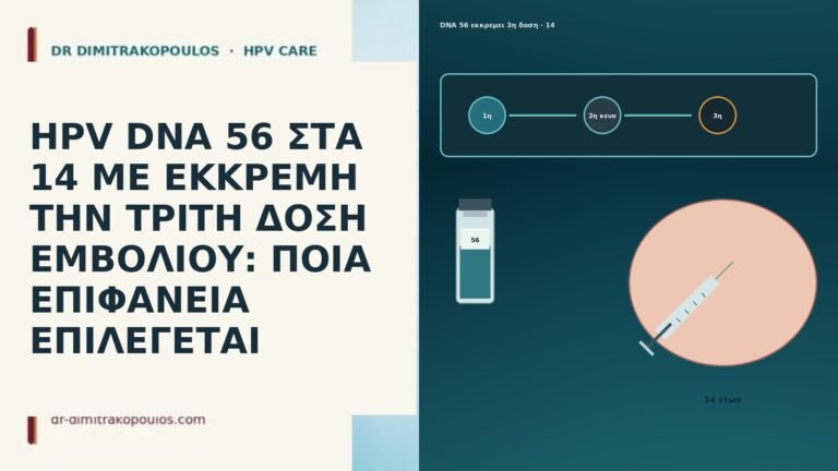 HPV DNA 56 ΣΤΑ 14 ΜΕ ΕΚΚΡΕΜΗ ΤΗΝ ΤΡΙΤΗ ΔΟΣΗ