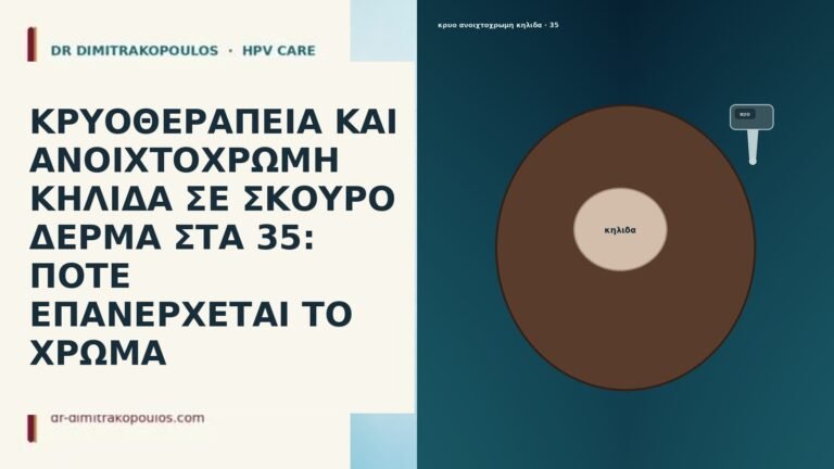 ΚΡΥΟΘΕΡΑΠΕΙΑ ΚΑΙ ΑΝΟΙΧΤΟΧΡΩΜΗ ΚΗΛΙΔΑ ΣΕ ΣΚΟΥΡΟ ΔΕΡΜΑ ΣΤΑ 35: ΠΟΤΕ