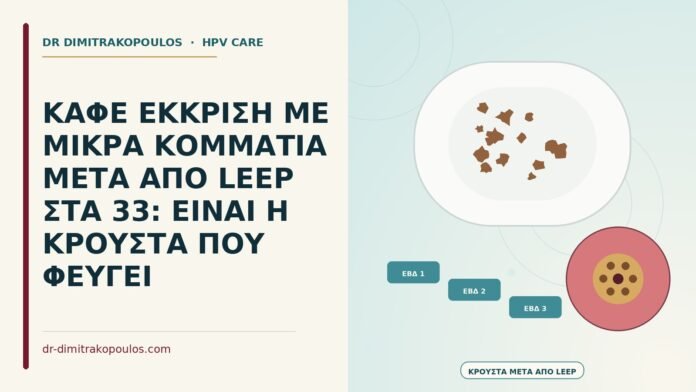καφέ έκκριση μετά από LEEP
