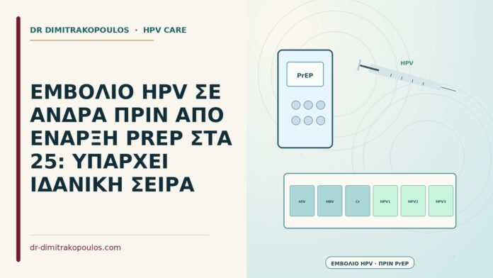 ΕΜΒΟΛΙΟ HPV ΣΕ ΑΝΔΡΑ ΠΡΙΝ ΑΠΟ ΕΝΑΡΞΗ PREP ΣΤΑ 25: ΥΠΑΡΧΕΙ ΙΔΑΝΙΚΗ ΣΕΙΡΑ εμβόλιο HPV πριν από PrEP