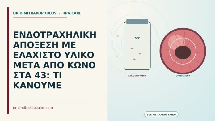 ελάχιστο υλικό ενδοτραχηλικής απόξεσης
