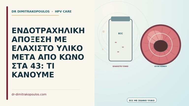 ελάχιστο υλικό ενδοτραχηλικής απόξεσης