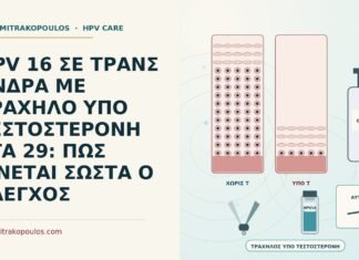 HPV 16 ΣΕ ΤΡΑΝΣ ΑΝΔΡΑ ΜΕ ΤΡΑΧΗΛΟ ΥΠΟ ΤΕΣΤΟΣΤΕΡΟΝΗ ΣΤΑ 29: ΠΩΣ ΓΙΝΕΤΑΙ ΣΩΣΤΑ Ο ΕΛΕΓΧΟΣ έλεγχος τραχήλου υπό τεστοστερόνη