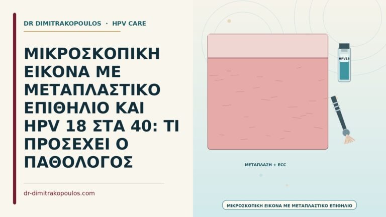 μεταπλαστικό επιθήλιο με HPV 18