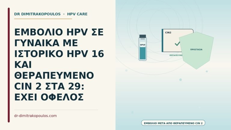 εμβόλιο μετά από θεραπευμένο CIN 2