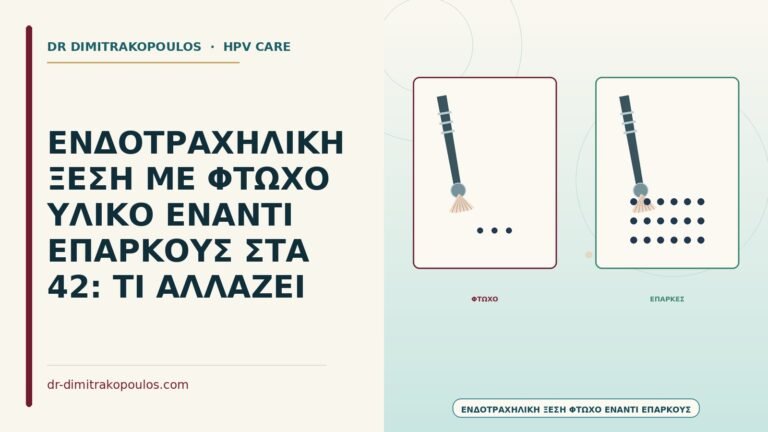 ενδοτραχηλική ξέση με φτωχό υλικό