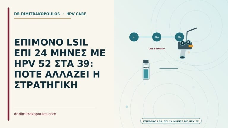επίμονο LSIL επί 24 μήνες με HPV 52