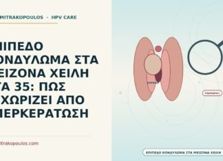 επίπεδο κονδύλωμα στα μείζονα χείλη