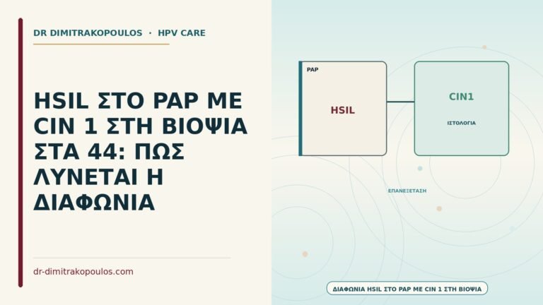 διαφωνία HSIL στο Παπ με CIN 1 στη βιοψία