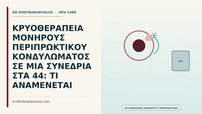 κρυοθεραπεία μονήρους περιπρωκτικού κονδυλώματος