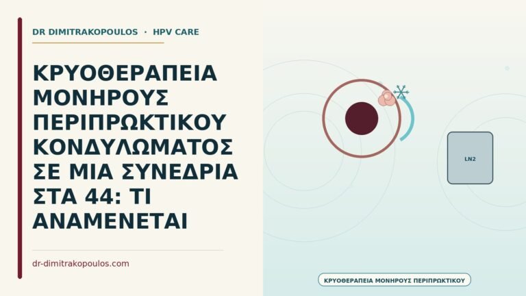 κρυοθεραπεία μονήρους περιπρωκτικού κονδυλώματος